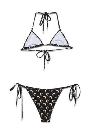 Bikini nero con stampa moon MARINE SERRE | WSW011ACJER0003IT99
